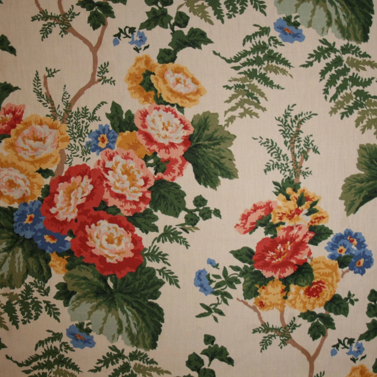 Tecido Floral Equador Baunilha