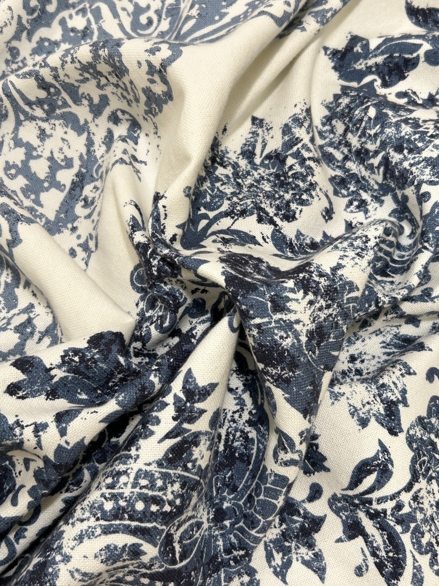 Tecido Medalhão Pargo Índigo 