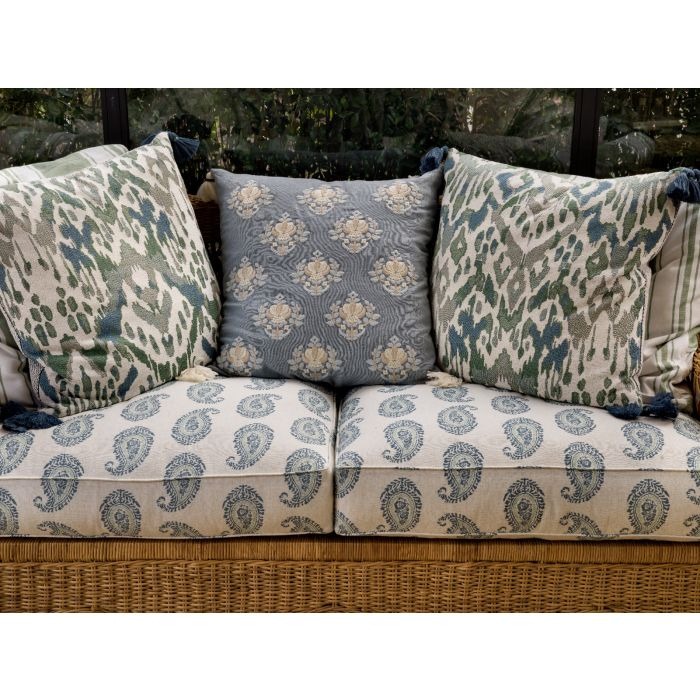 Tecido Jacquard Ikat Salvia 