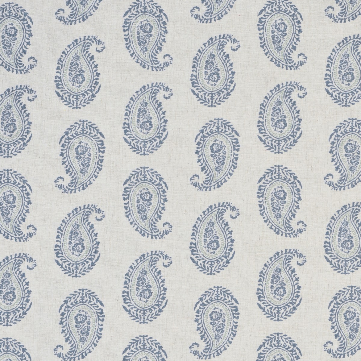 Tecido Paisley Jeans com Salvia 