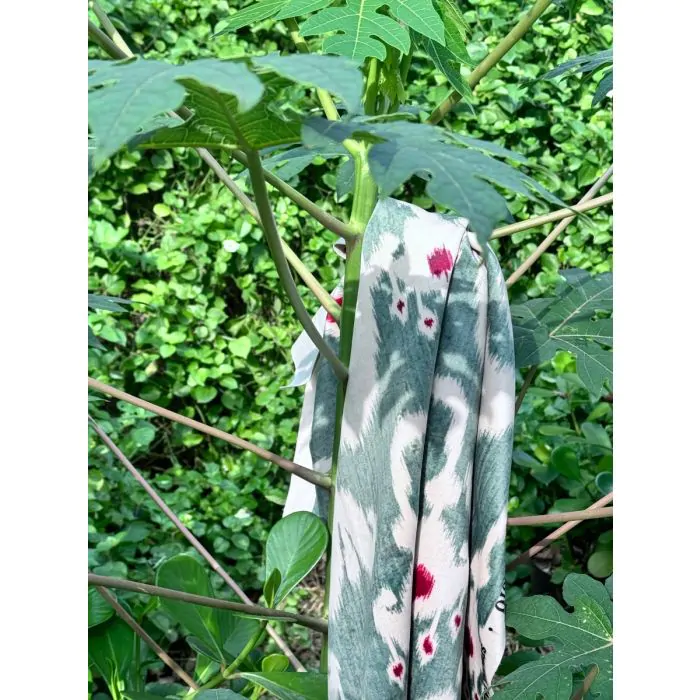 Tecido Ikat Agapanto