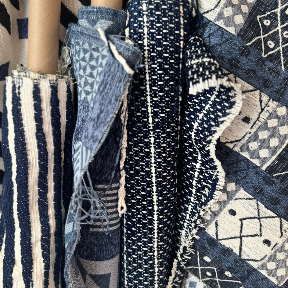 Tecido Jacquard Matriz Azul