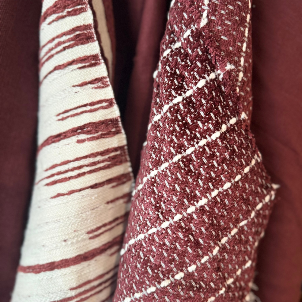 Tecido Jacquard Trama Ameixa