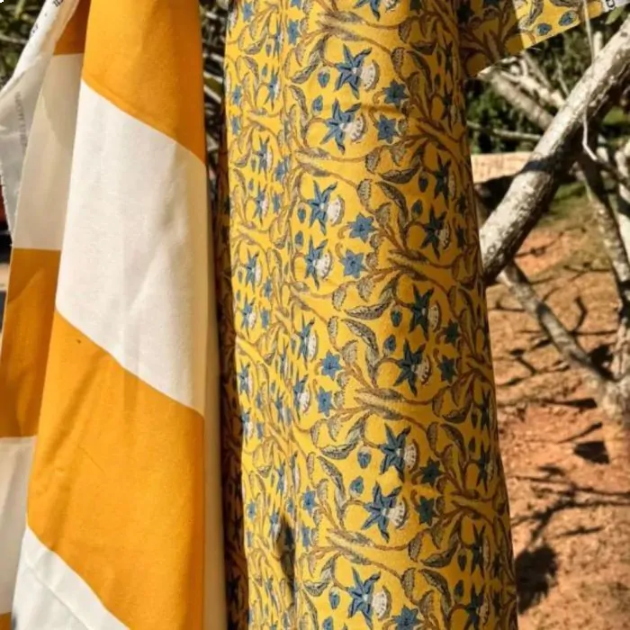 Tecido Lista Abuja Cúrcuma