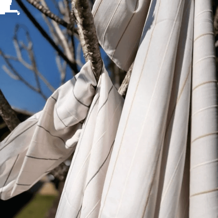 Tecido Lista Bordada Cúrcuma