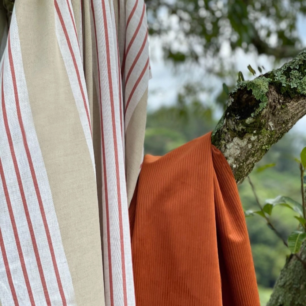 Tecido Lista François Leve Rusty