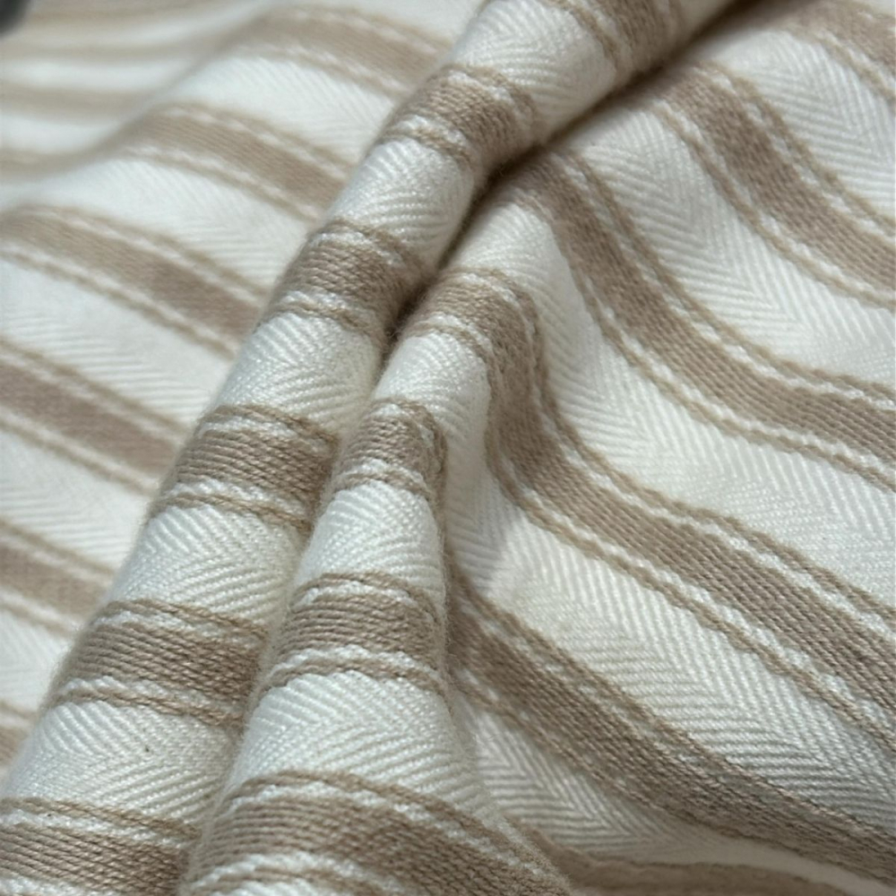 Tecido Lista Índia Natural