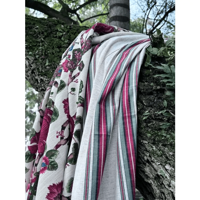 Tecido Lista Peônia