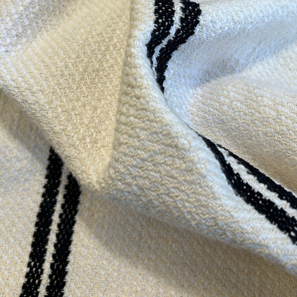 Tecido Lista Zebra Off White