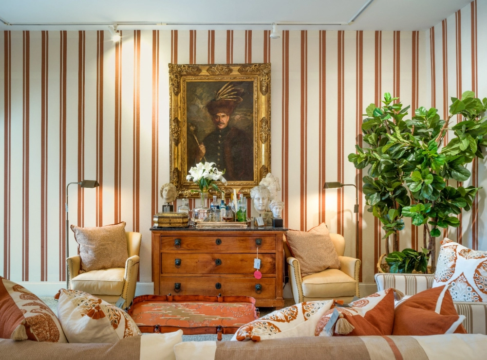 Tecido Lona Lista Rusty