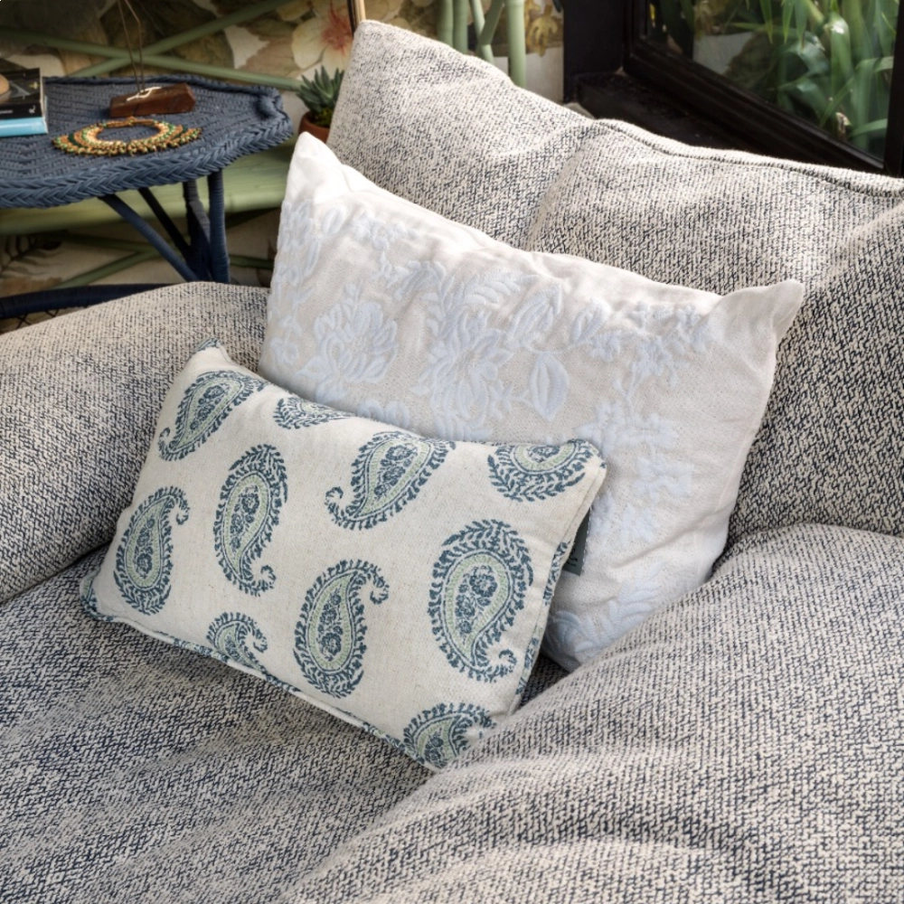 Tecido Paisley Jeans com Salvia Tecido Paisley Jeans com Salvia