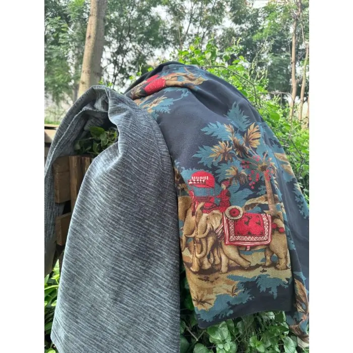 Tecido Veludo Devorê Blue Tecido Veludo Devorê Blue