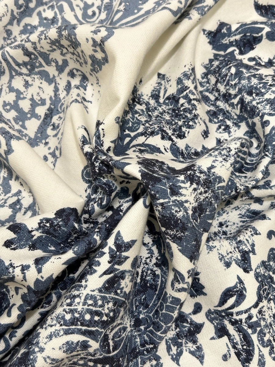 Tecido Medalhão Pargo Índigo 