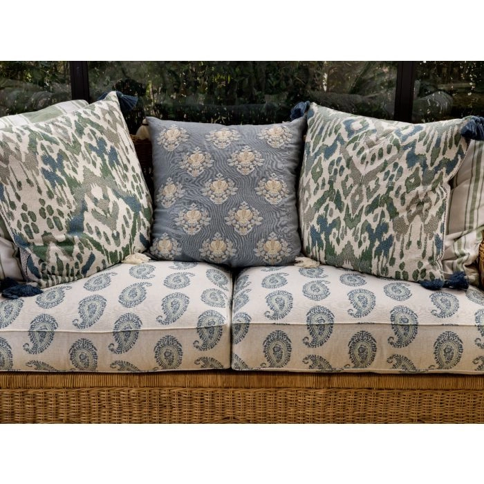 Tecido Jacquard Ikat Salvia 