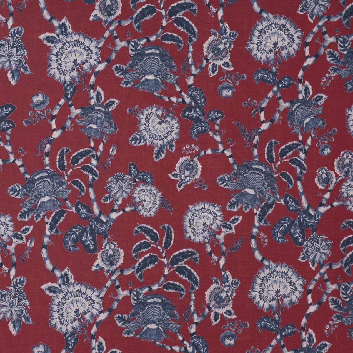 Tecido Floral Dália Red