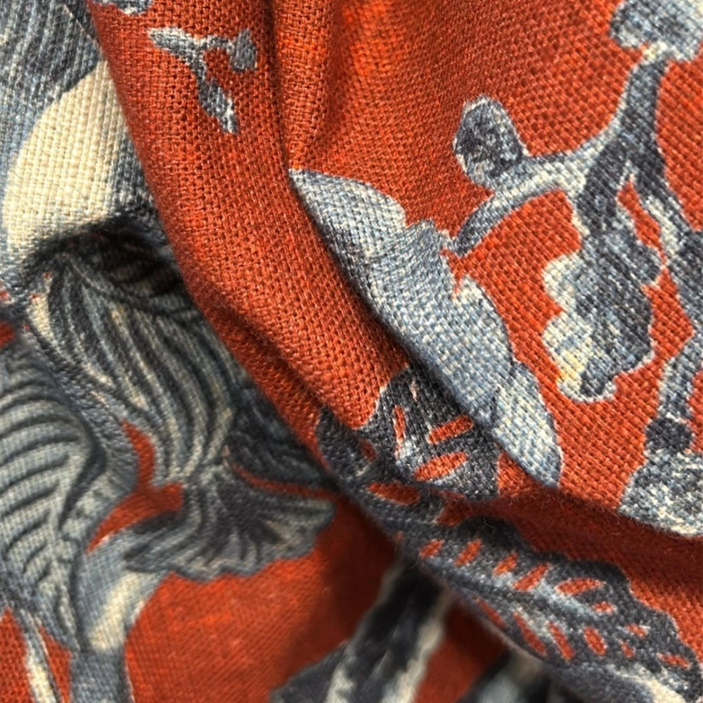 Tecido Floral Dália Red