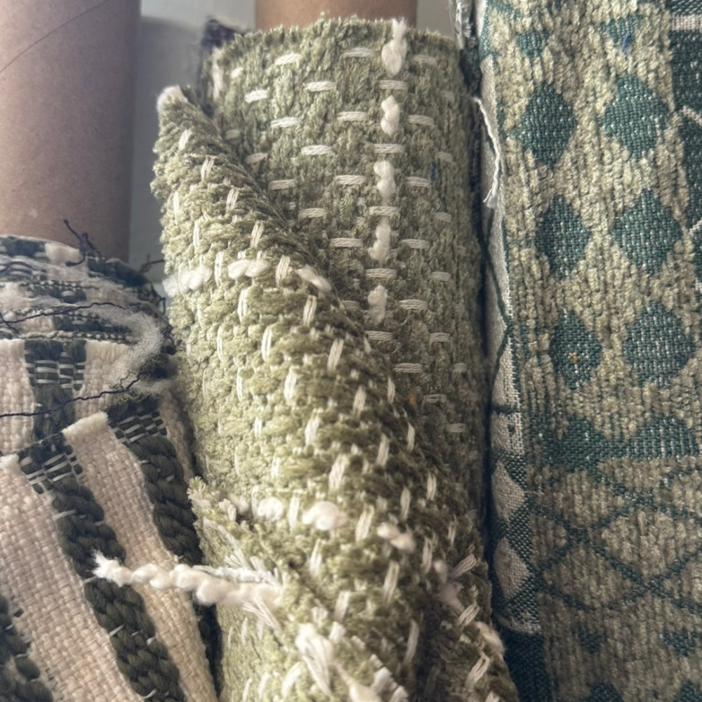 Tecido Jacquard Trama Verde Tecido Jacquard Trama Verde