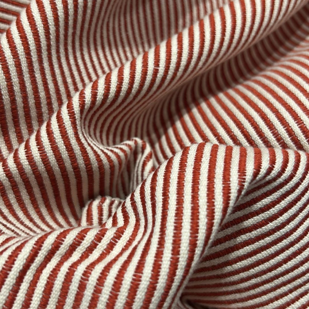 Tecido Lista Fina Vermelha