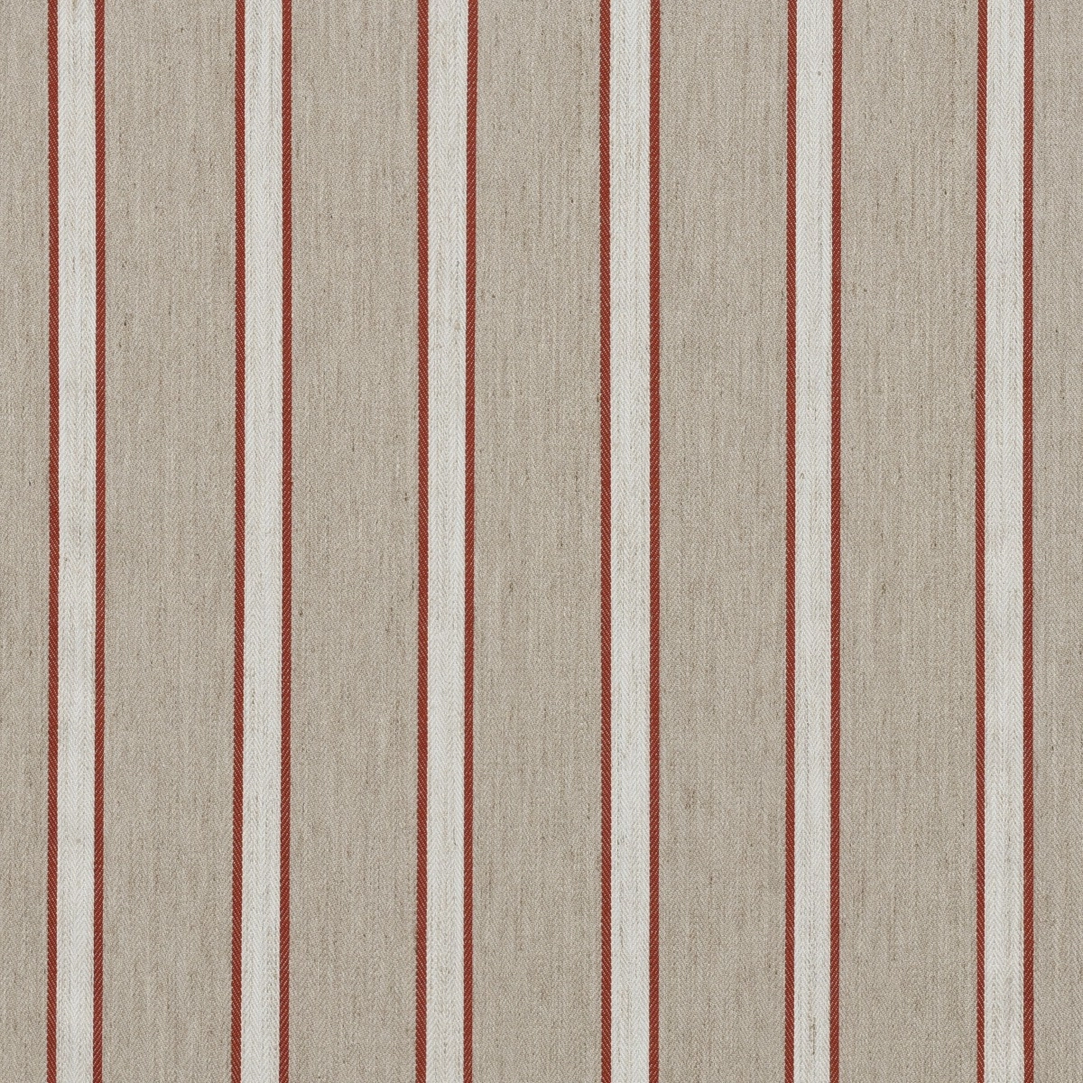 Tecido Lista Hindu Natural Rusty
