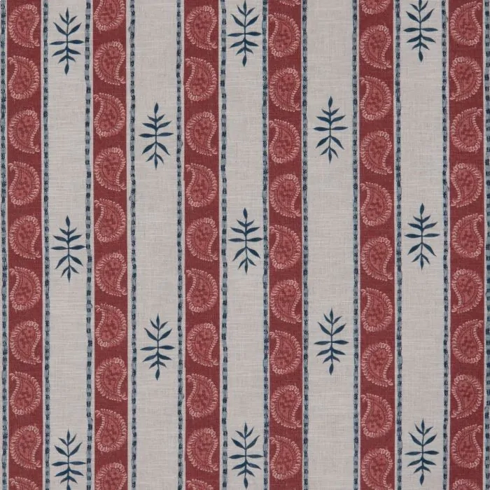 Tecido Lista Paisley Escarlate Tecido Lista Paisley Escarlate