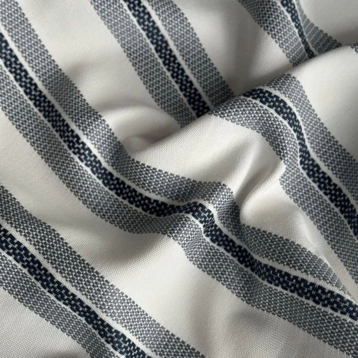Tecido Lista Tripla Navy e Denim by Sunbrella